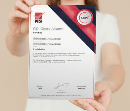 FAIM/FIDI certifié déménageur international Compas
